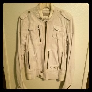 Limited Edition Diesel White Leather Jacket